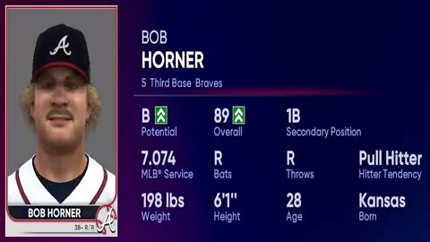How To Create Bob Horner MLB The Show 22