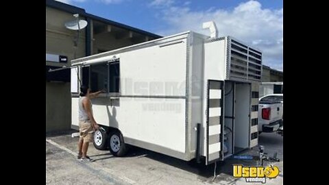 Lightly Used 2021 8' x 16' Commercial Mobile Kitchen Food Vending Trailer for Sale in Florida
