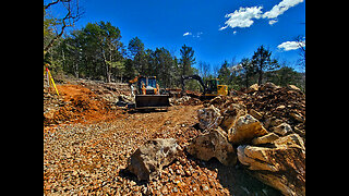 Excavating for the foundation on The Mountain (Saturday, March 18th, 2023)