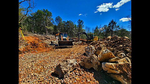 Excavating for the foundation on The Mountain (Saturday, March 18th, 2023)