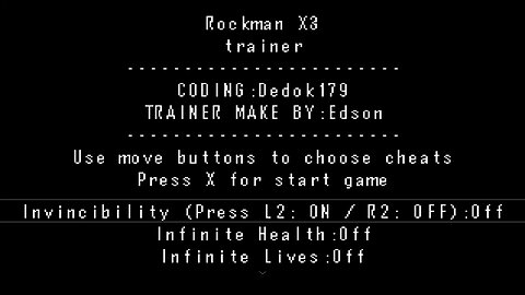 Rockman X3 - Trainer Edition GAME PKG ( PS4 GOLDEN HEN 5.05 - 9.00 )