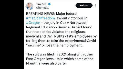 Oregon Lawsuit Victory Over MRNA Covid Shot Mandate