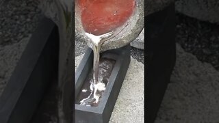Pouring Molten Metal into ingots #shorts #fyp #asmr #relaxing