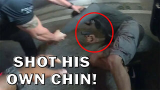 Felon Shoots His Own Chin During Struggle With Cops On Video - LEO Round Table S08E31