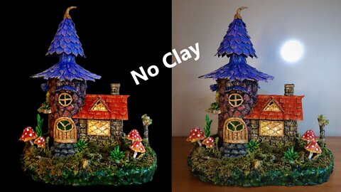 DIY Fairy House using Wine Bottle