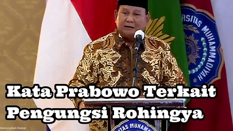 Kata Prabowo Terkait Pengungsi Rohingya