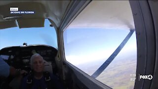 90-year-old man skydives for his birthday