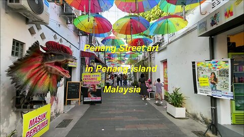 Penang Street art in Penang island Malaysia