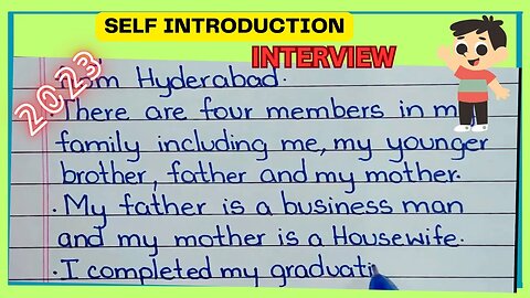 How to introduce yourself in an interview #selfintroduction #interview #gk #knowledge