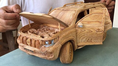 Building a Toyota Prado Land Cruiser 2020 Wooden Model: The Skill and Craftsmanship of a Carpenter