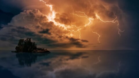 Powerful Lightning With Music #thunderstorm #sleepsounds #naturesounds