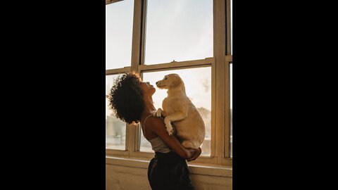 Puppy &Cute Girl kissing😘😘😘😘 videos