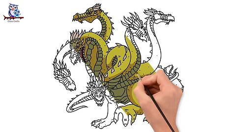 How to Draw The Hydra from Percy Jackson & the Olympians - Step by Step