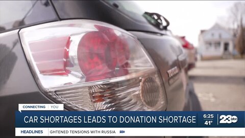 Car shortages leads to donation shortage