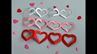 Easy Valentine Craft Idea / Simple Valentine's Day Decorations, DIY Paper Hearts