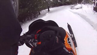 Snowmobile Trail Riding (Petoskey Michigan) Part 5