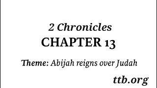 2 Chronicles Chapter 13 (Bible Study)