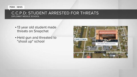 Diplomat Middle School student arrested for social media threat