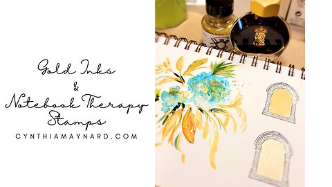 Swatching & Painting with Gold Inks