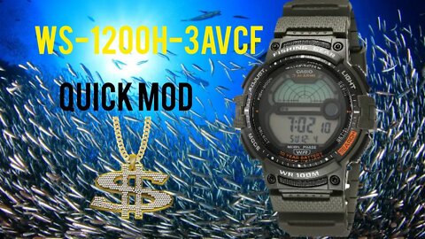 Casio Modification WS-1200H-3AVCF fishing watch