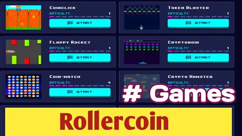 earn cryptocurrencies by playing games || rollercoin games || earn powers and rig parts, rlt, miners