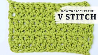 How To Crochet The Double V Stitch (DC)