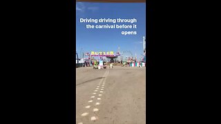 driving through the carnival before it opens