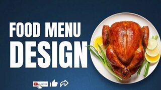 Canva tutorial for beginners - How to design a Food Menu in Canva #canvatutorial #canvatutorials
