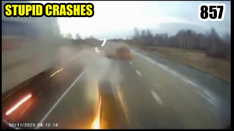 Stupid crashes 857 February 2024 car crash compilation
