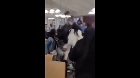 Big Fight At Golden Corral With Chairs Flying