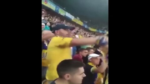 Nazi salute by Ukraine football fans