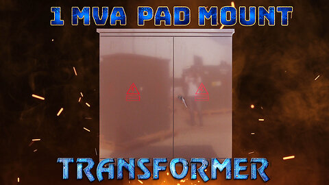 1 MVA Pad Mount Transformer - 34500V Delta Primary, 208Y/120 Wye Secondary Bell Brown