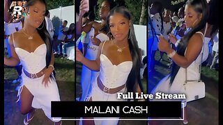 Malani Cash Dancing at all white back yard event