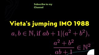 Prove Method of infinite Descent (Vieta's jumping) : (a^2+b^2)/(ab+1) is square, imo1988