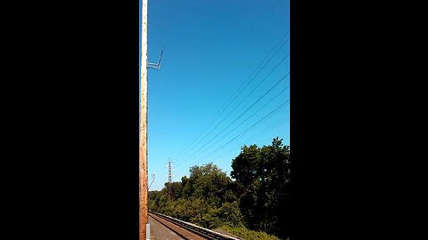 Antennas near the platform at the Lynbrook train station