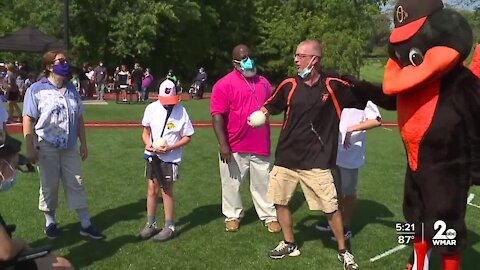 Beep Baseball Fun at Maryland's School for the Blind