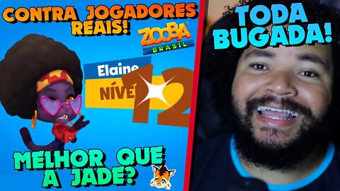 ELAINE nv 12 BUGADA contra JOGADORES REAIS FORTE DEMAIS! ZOOBA: Jogo de Batalha Animal