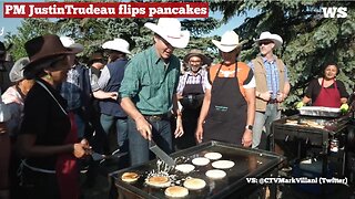 Trudeau's attempt to flip a pancake...
