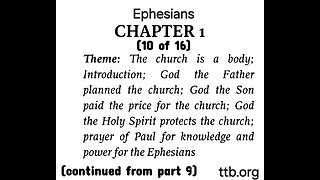 Ephesians Chapter 1 (Bible Study) (10 of 16)