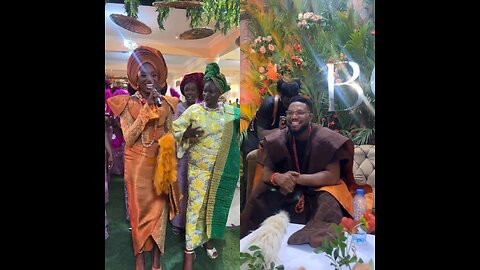 Kunle Remi blushes as his bride Tiwi hails him with unique names at their wedding (video)