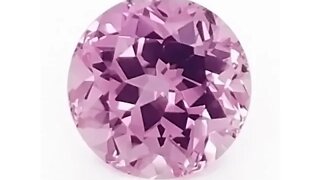 Chatham Round Pink Champagne Sapphire: Lab grown round pink champagne sapphire, light pink sapphire