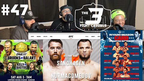 The 3 Fight Casuals - #47 - UFC Sandhagen vs Nurmagomedov PREDICTIONS
