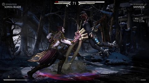Mortal Kombat X: Sonya Blade (Demolition) vs Shinnok (Necromancer) - 1440p No Commentary