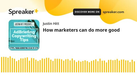 How marketers can do more good