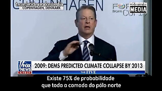 Multi-milionários arautos do aquecimento global falando que todo o gelo do pólo norte ia derreter