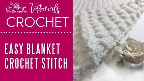 "White Waves" Easy Crochet Baby Blanket (Free Pattern)