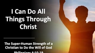 I Can All Things Through Christ