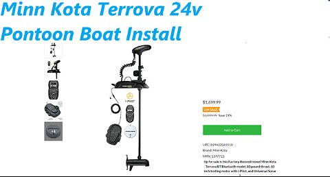 Minn Kota Terrova 24v Install on Lowe Pontoon Boat