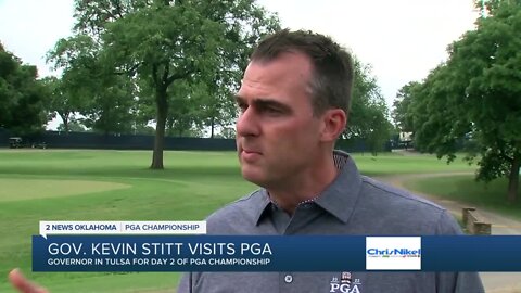 Oklahoma Gov. Stitt tours Southern Hills