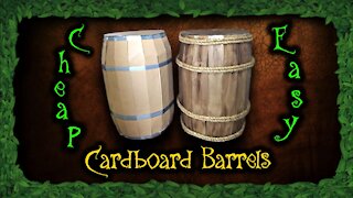 CHEAP and EASY Cardboard Barrels DIY 🏰 Medieval Larp How To Make Crafts